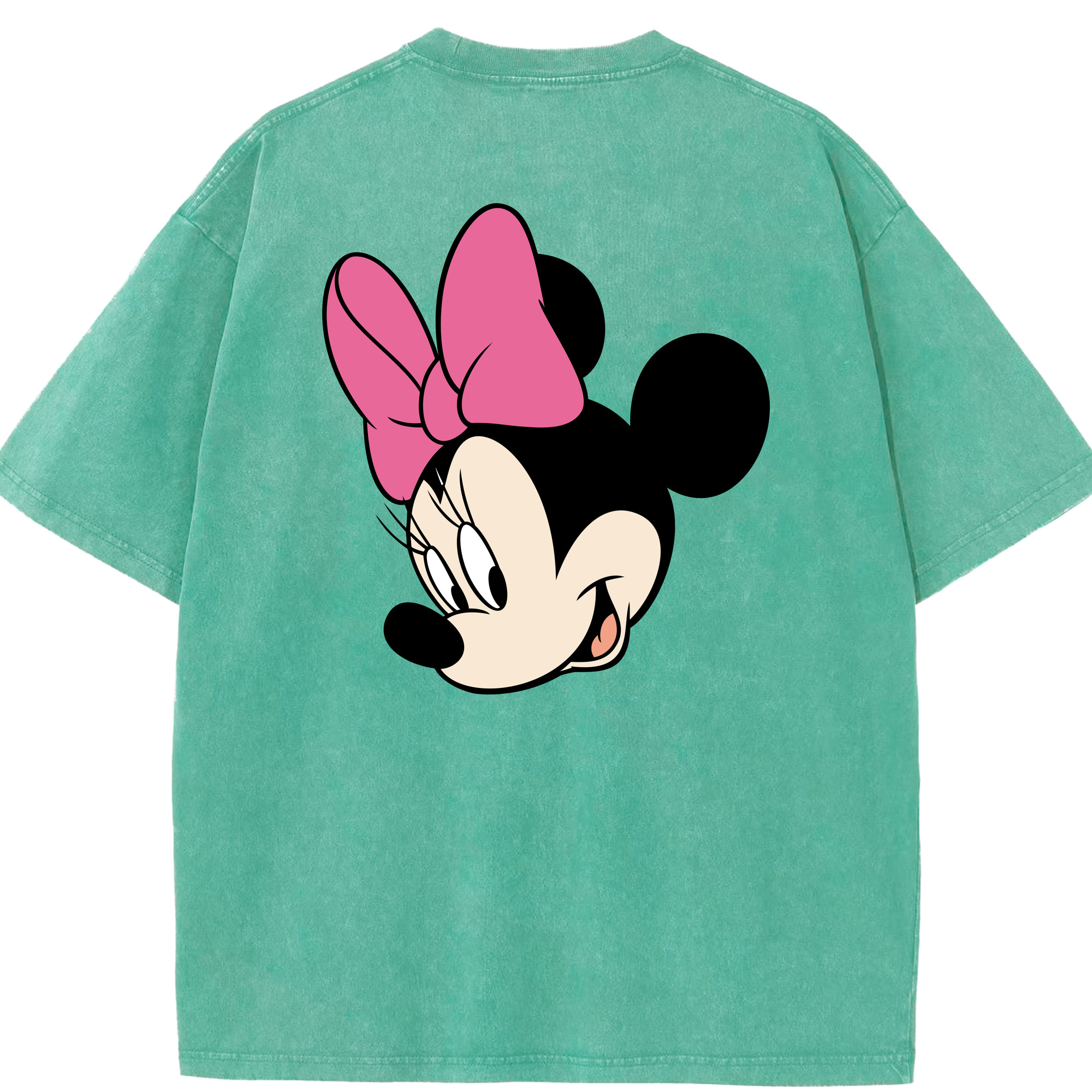 （画像用） ミッキーマウス Mickey Mouse 綿100% ヴィンテージ風 半袖Tシャツ（背面プリント）